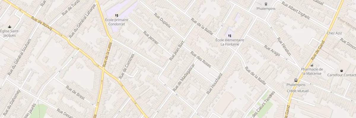 Plan du 28 Rue Jean Bart à Tourcoing