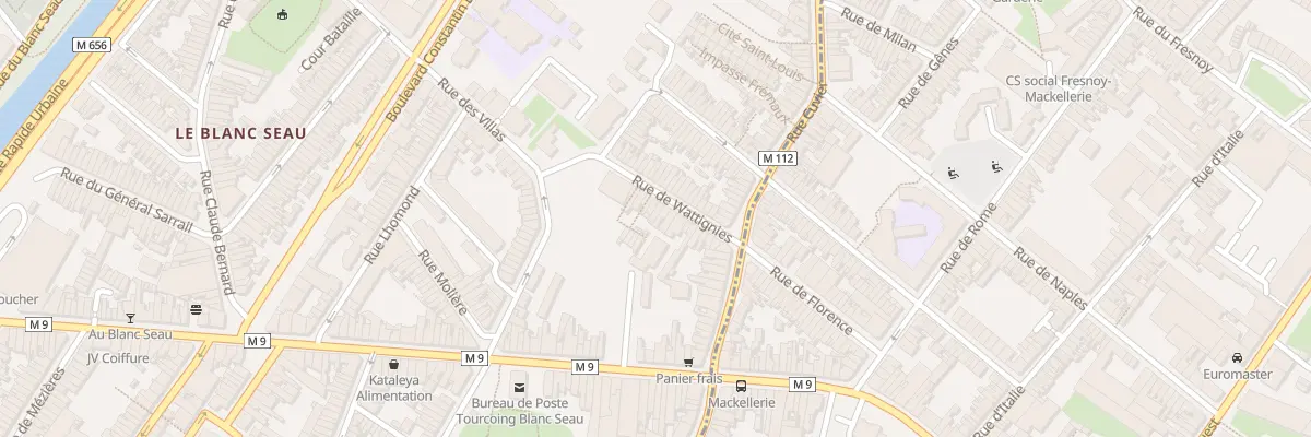 Plan du 13 Rue de Wattignies à Tourcoing