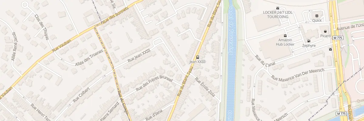 Plan du 6 Rue Jean XXIII à Tourcoing