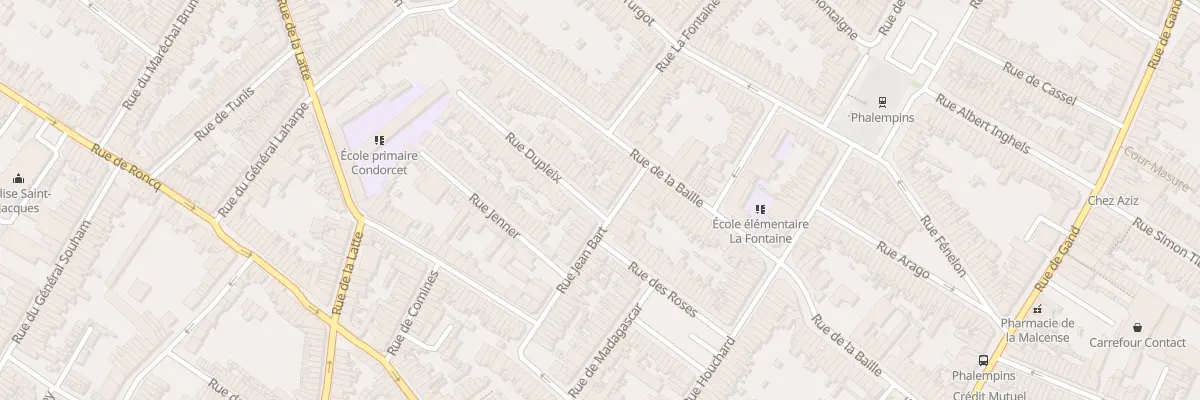 Plan du 43 Rue Jean Bart à Tourcoing