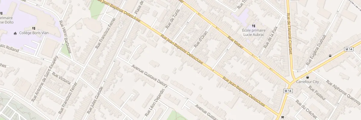Plan du 77 Rue J B Delescluse à Croix