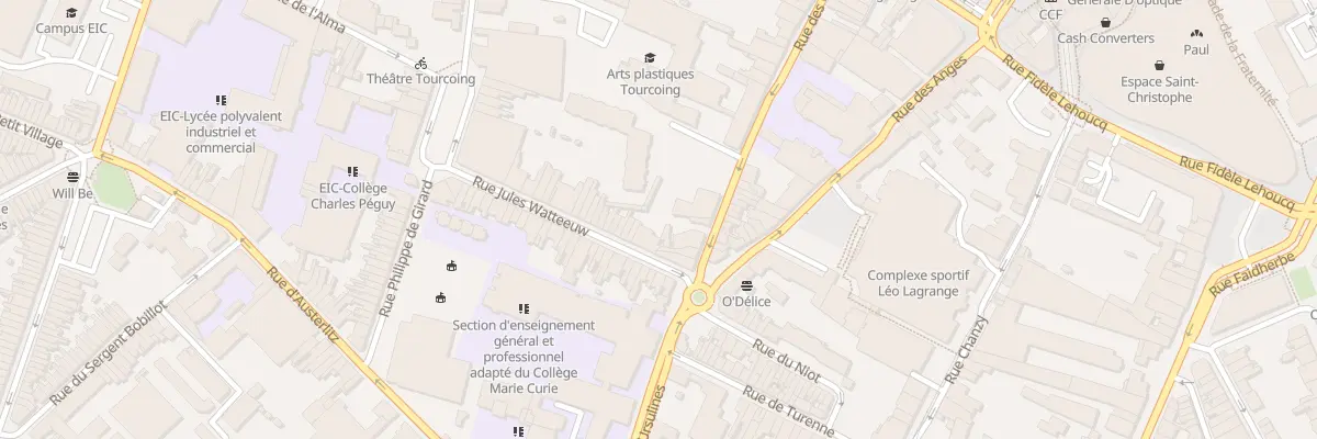 Plan du 6 Rue Jules Watteeuw à Tourcoing