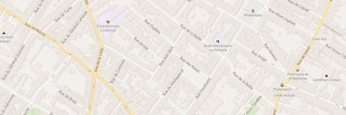 Plan du 34 Rue Jean Bart à Tourcoing