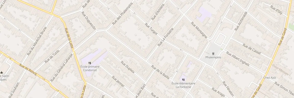 Plan du 7 Rue la Fontaine à Tourcoing