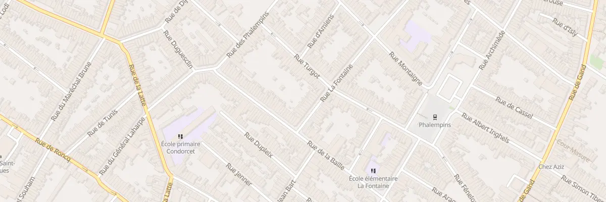 Plan du 13 Rue la Fontaine à Tourcoing