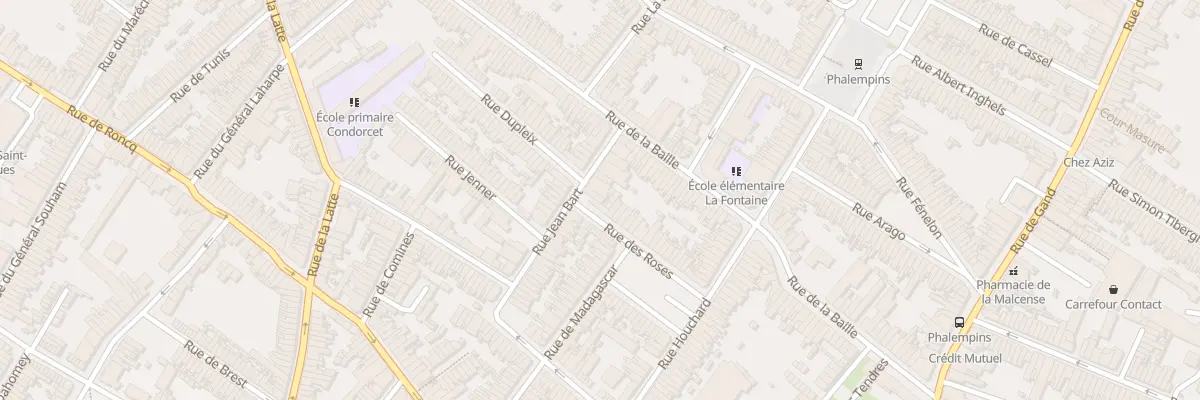 Plan du 38 Rue Jean Bart à Tourcoing