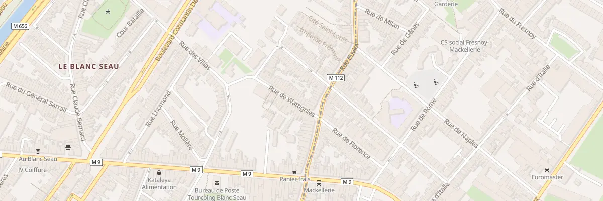 Plan du 8 Rue de Wattignies à Tourcoing