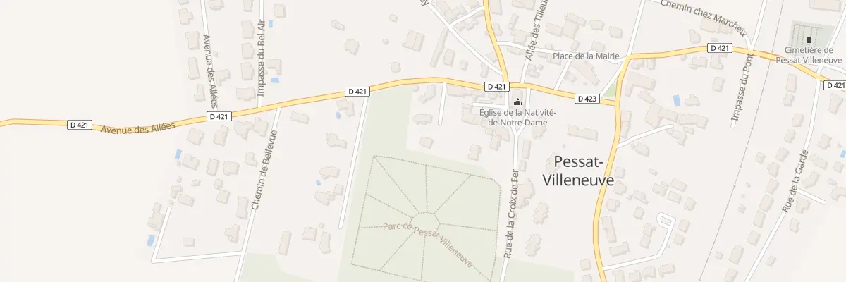 Plan du 1 Av des Allées à Pessat-Villeneuve