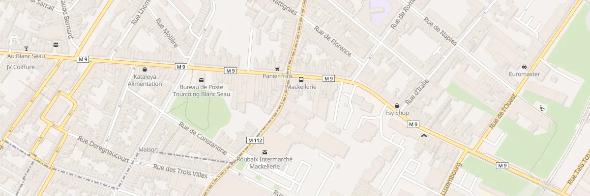 Plan du 9 Rue de la Mackellerie à Roubaix