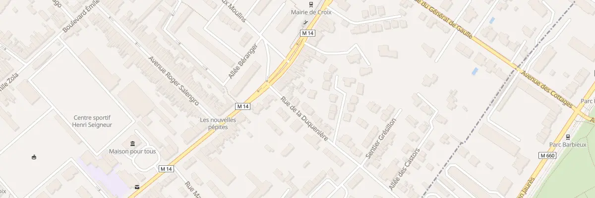 Plan du 7 Rue de la Duquenière à Croix