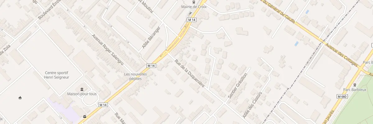 Plan du 9 Rue de la Duquenière à Croix
