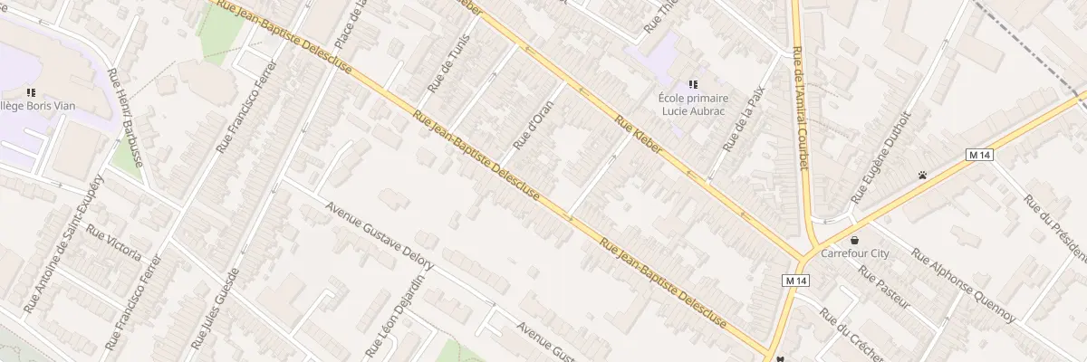 Plan du 84 Rue J B Delescluse à Croix