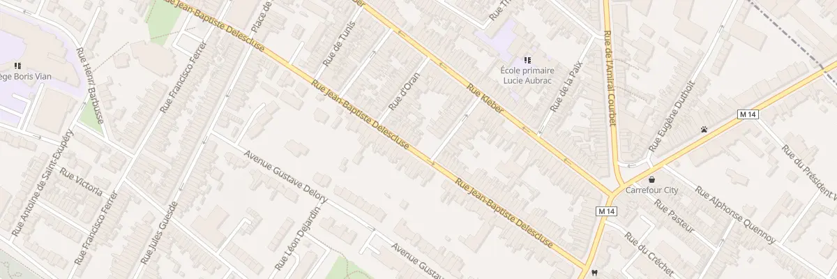 Plan du 80 Rue J B Delescluse à Croix