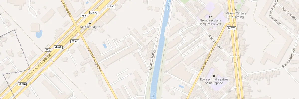 Plan du 29 Quai du Halot à Tourcoing