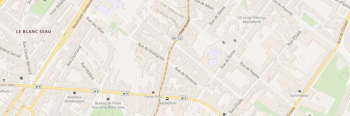 Plan du 26 Rue Cuvier à Roubaix