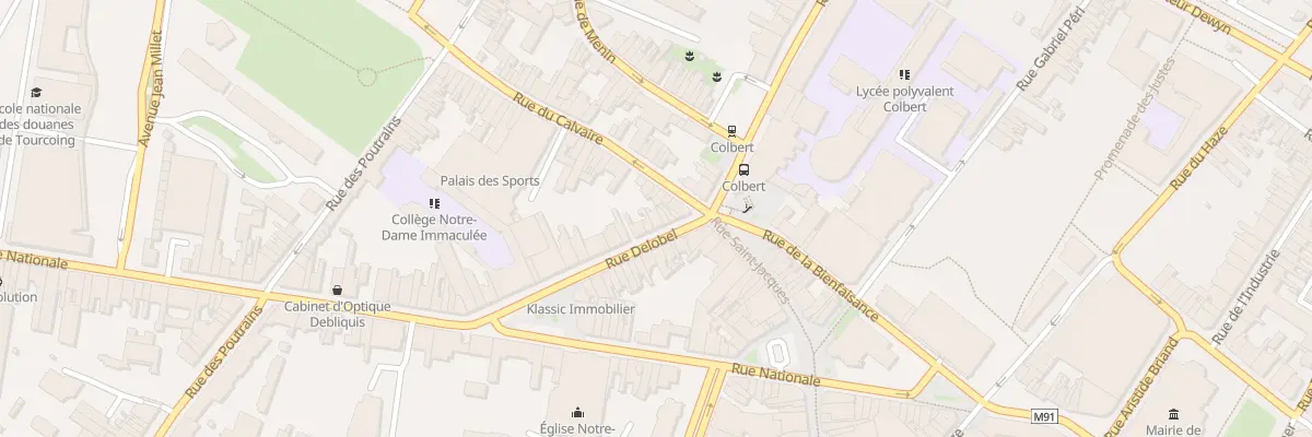 Plan du 10 Rue Delobel à Tourcoing