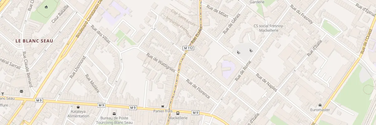Plan du 77 Rue de Solférino à Roubaix