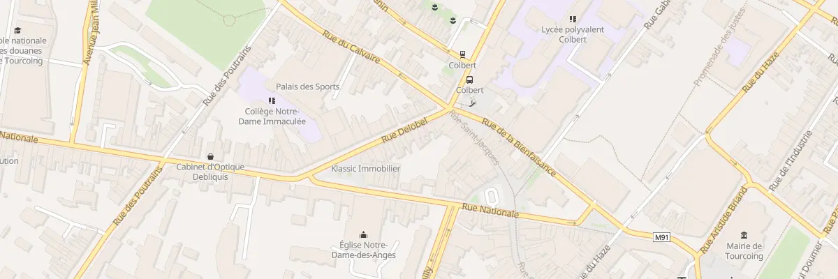 Plan du 9 Rue Delobel à Tourcoing