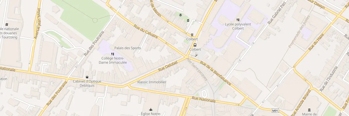 Plan du 8 Rue Delobel à Tourcoing