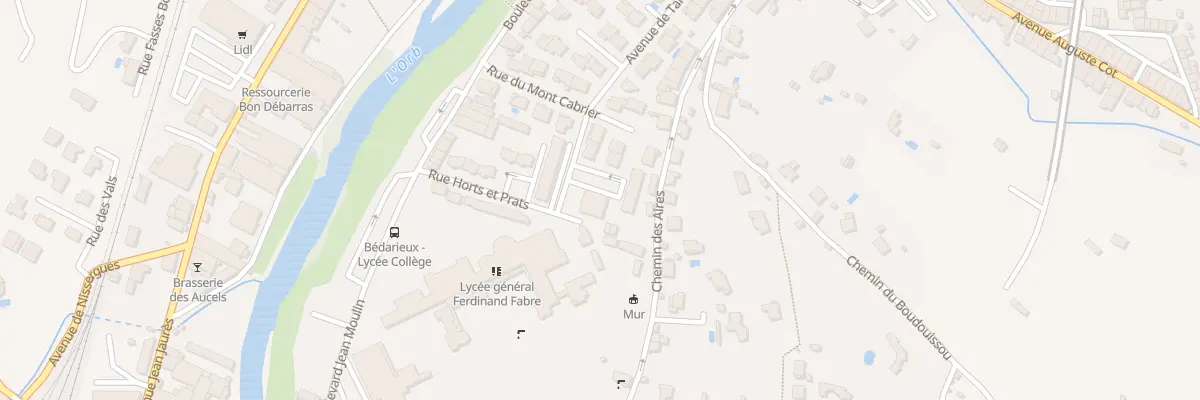 Plan du 3 Rue Horts et Prats à Bédarieux