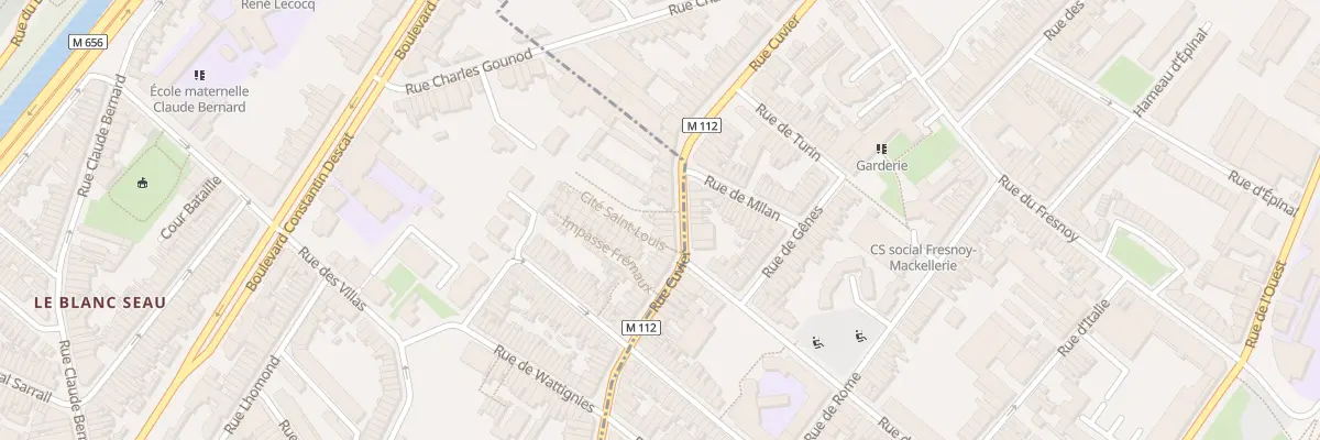 Plan du 95 Rue Cuvier à Tourcoing