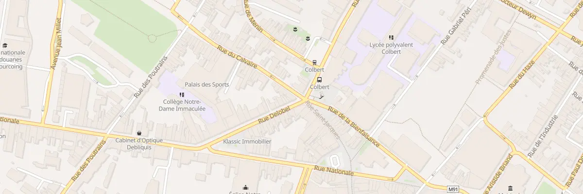 Plan du 2 Rue Delobel à Tourcoing