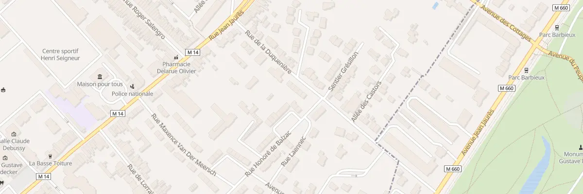 Plan du 10 Rue de la Duquenière à Croix