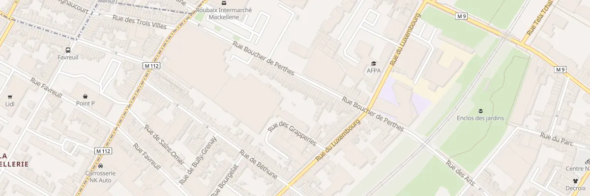 Plan du 65 Rue Boucher de Perthes à Roubaix