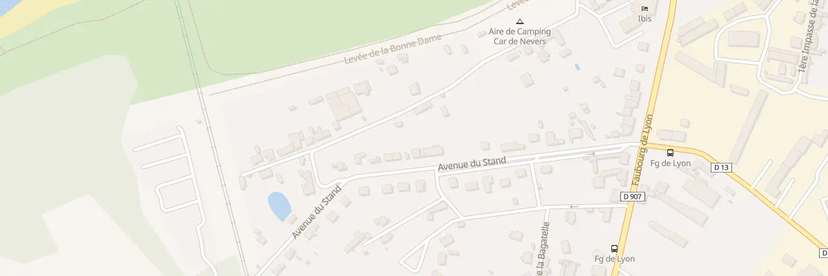 Plan du 30 Av du Stand à Nevers