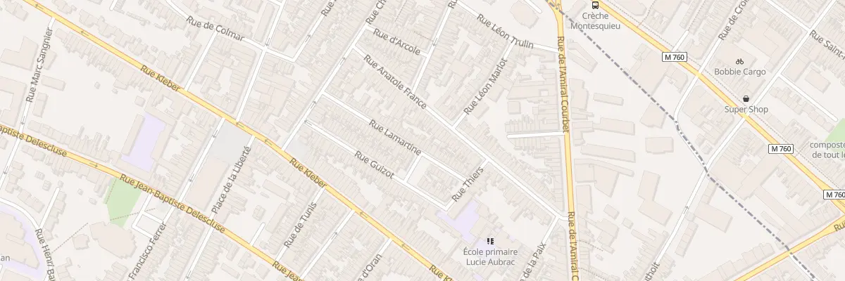 Plan du 28 Rue Lamartine à Croix