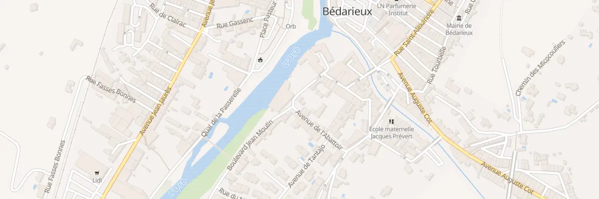Plan du 2 Av de l’Abattoir à Bédarieux