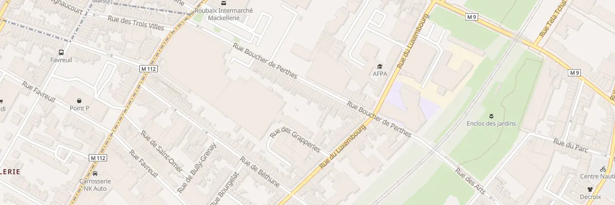 Plan du 59 Rue Boucher de Perthes à Roubaix