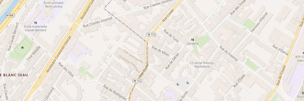Plan du 70 Rue Cuvier à Roubaix