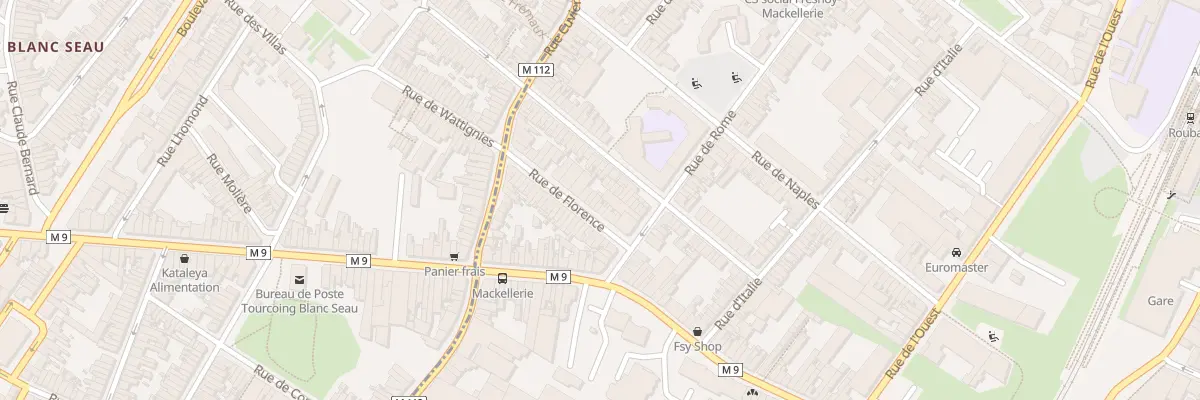 Plan du 14 Rue de Florence à Roubaix