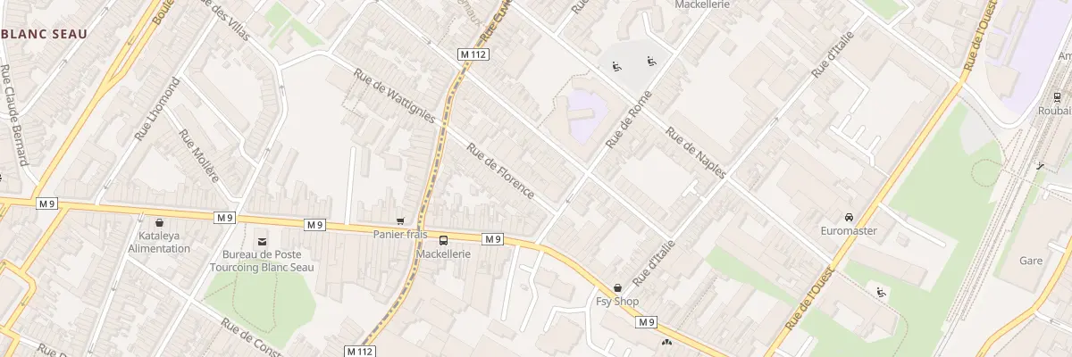 Plan du 10 Rue de Florence à Roubaix
