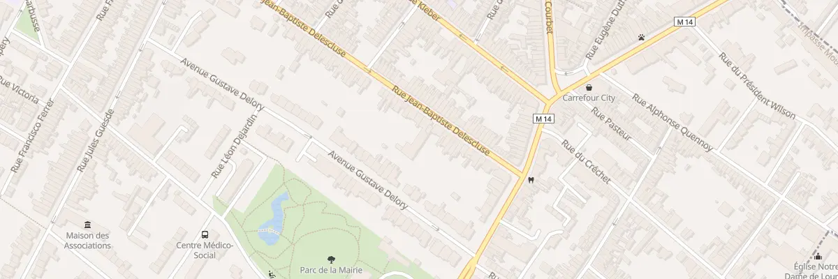 Plan du 27 Rue J B Delescluse à Croix