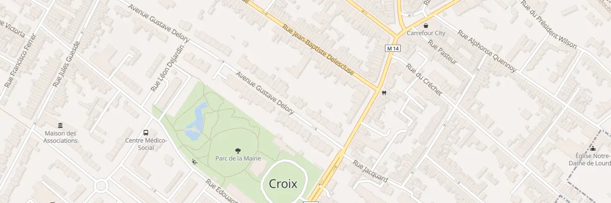 Plan du 16 Av Gustave Delory à Croix