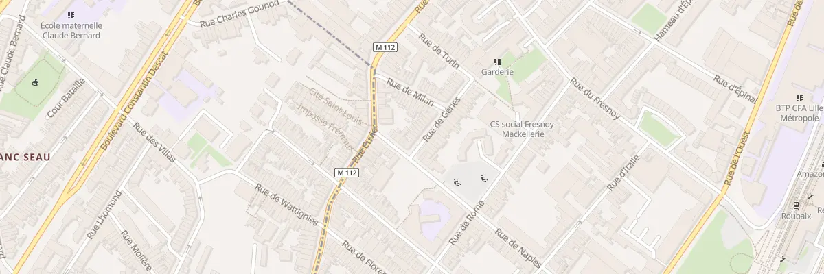 Plan du 3 Rue de Gênes à Roubaix
