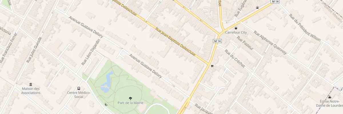 Plan du 21 Rue J B Delescluse à Croix