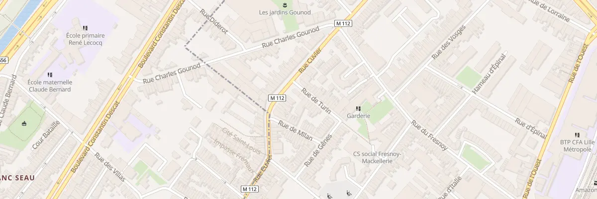 Plan du 27 Rue de Turin à Roubaix