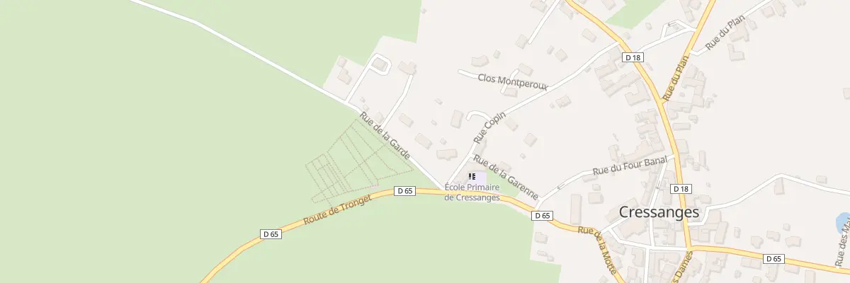 Plan du 5449 Rue de la Garde à Cressanges