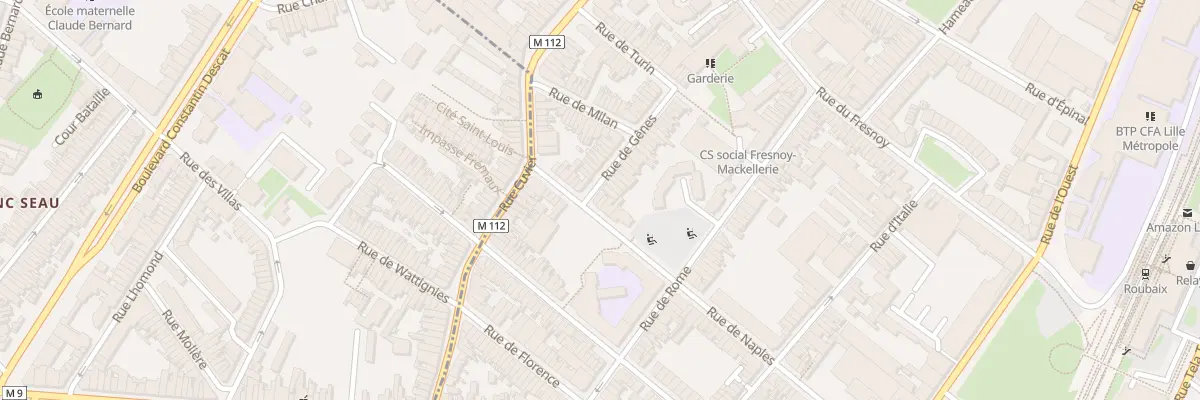 Plan du 2 Rue de Gênes à Roubaix