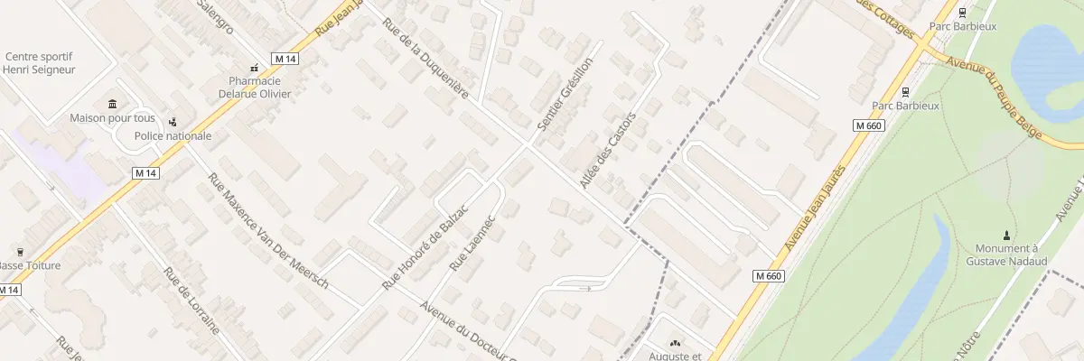 Plan du 38 Rue Honoré De Balzac à Croix