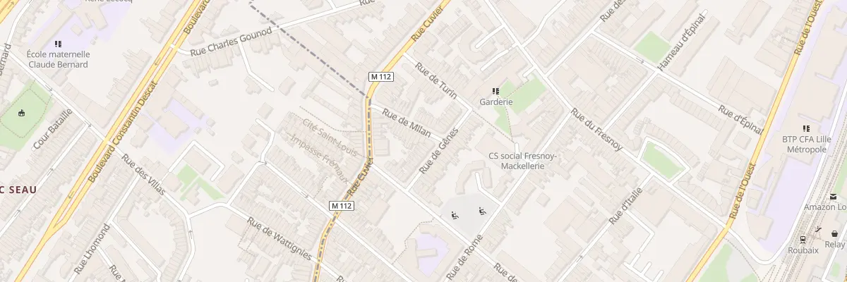 Plan du 1 Rue de Milan à Roubaix