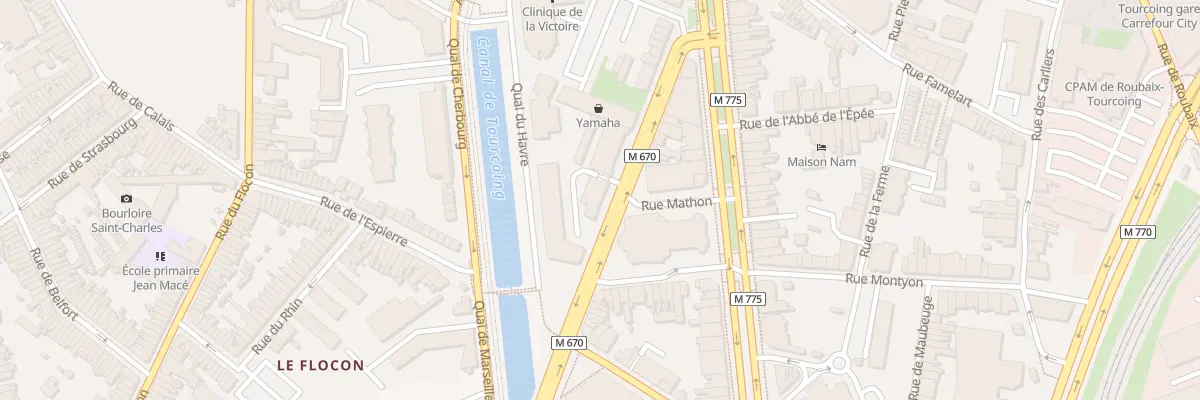 Plan du 28 Rue Charles Wattine à Tourcoing