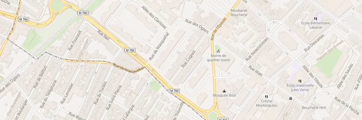 Plan du 36 Rue Cugnot à Roubaix