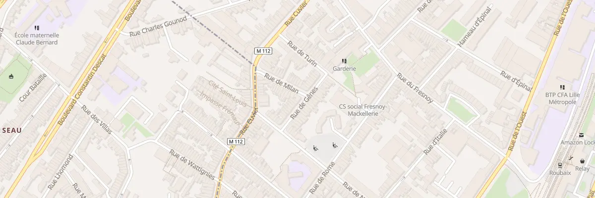 Plan du 19 Rue de Gênes à Roubaix