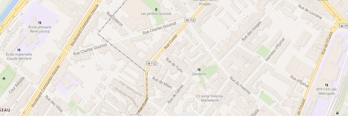 Plan du 28 Rue de Turin à Roubaix