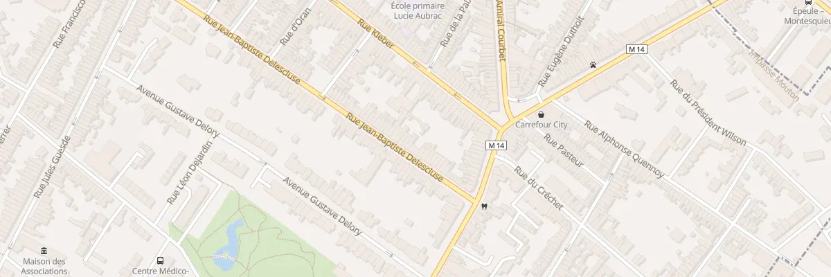 Plan du 30 Rue J B Delescluse à Croix