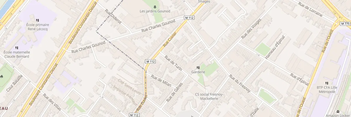 Plan du 24 Rue de Turin à Roubaix